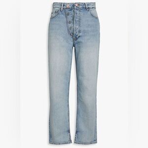 Ganni Faded high-rise straight-leg jeans size 29